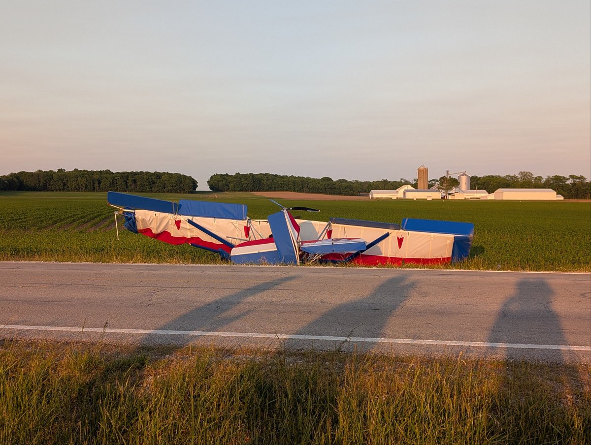 Pilot hospitalized after ultralight plane crashes in Greene County
