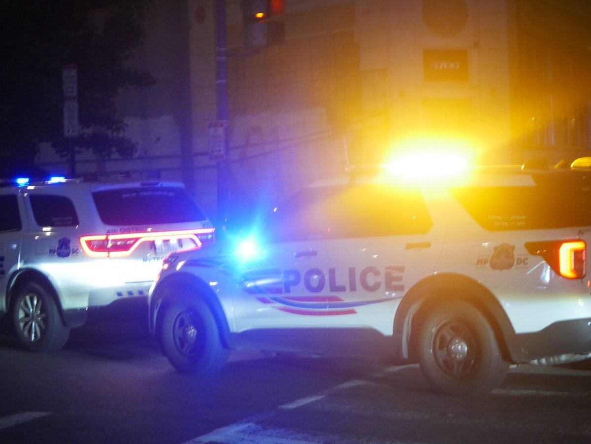 DC Police’s Falcon  is up searching above the 3700 block of 14th Street NW in Petworth DC after rocks were reportedly thrown at police officers from the rooftop of a business