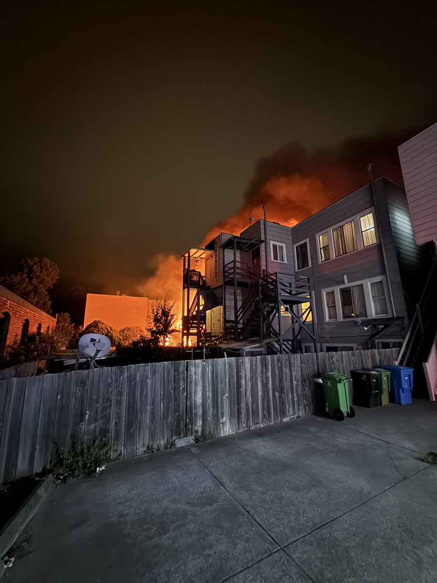 The San Francisco Fire Department is currently responding to an active 4-alarm structure fire, and over 130 San Francisco firefighters are on the scene. This fire involves three, 3-story multi-residential dwellings. Currently, we have no injuries associated with this fire. We do have immediate evacuations in the 500 block of Fifth Avenue. Public safety personnel are going door-to-door for those evacuations.