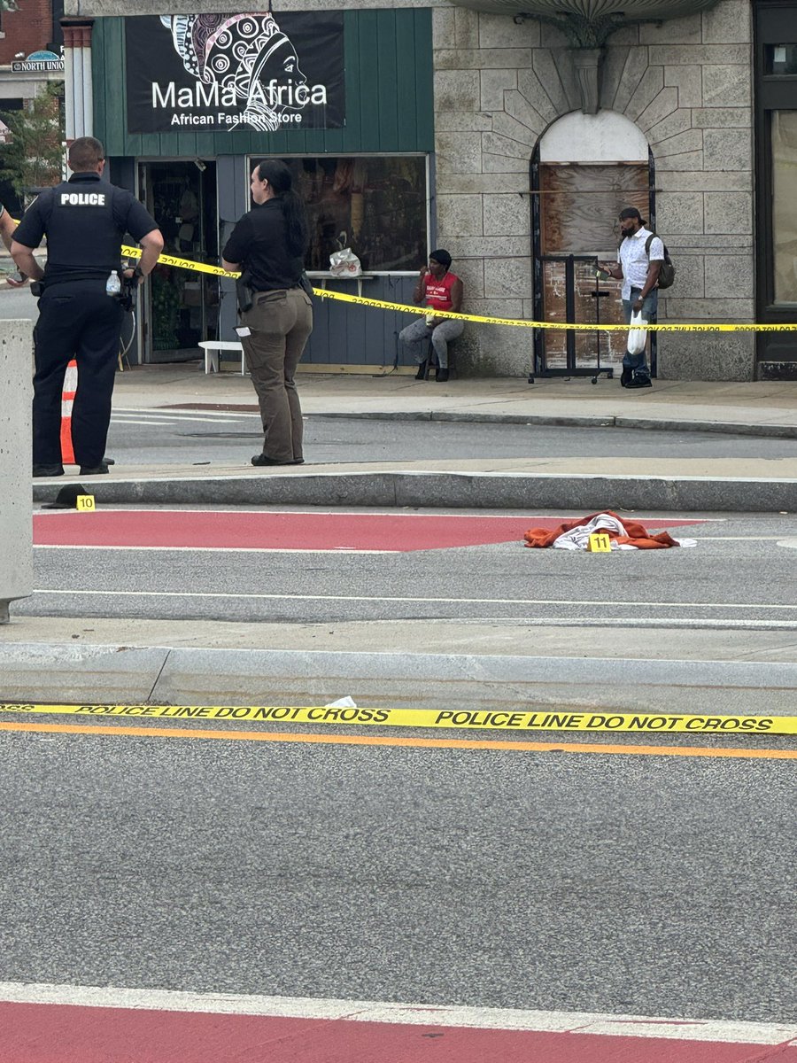 Pawtucket police confirm officer involved shooting at the intersection of Broad Street and Goff Avenue. -one person in custody-one officer placed on temporary leave pending investigation