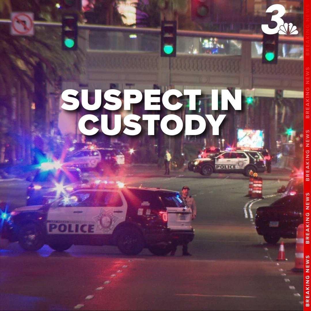 Las Vegas police say a suspect, 41-year-old Manuel Ruiz, has turned himself in after a shooting left two people dead near the Bellagio Fountains on the Strip.