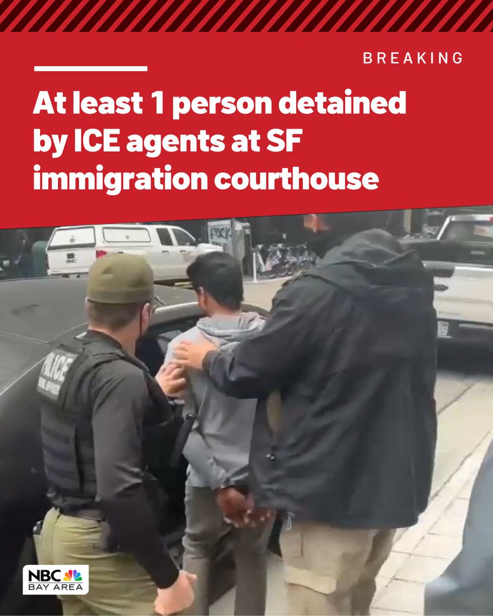 At least one person detained by U.S. Immigration and Customs Enforcement agents at a San Francisco immigration courthouse