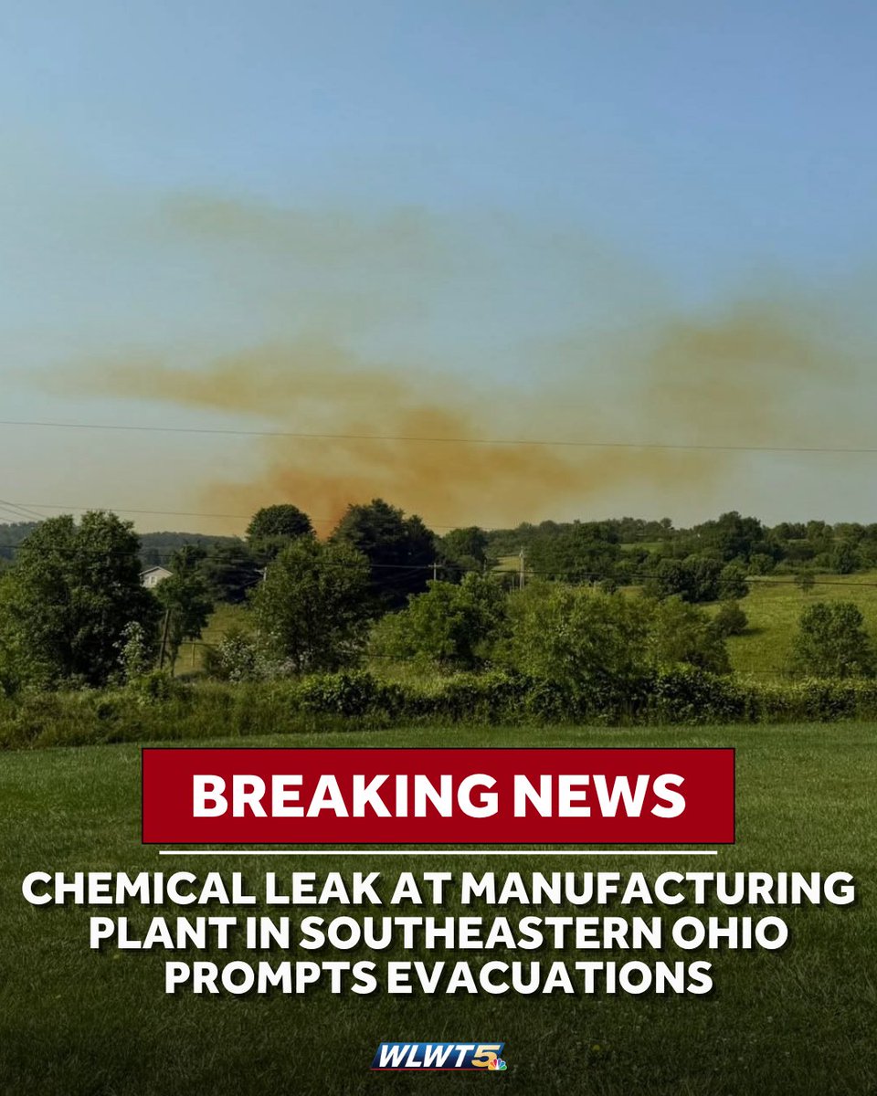 A chemical leak at an explosives manufacturing plant has prompted evacuations in a southeastern Ohio county