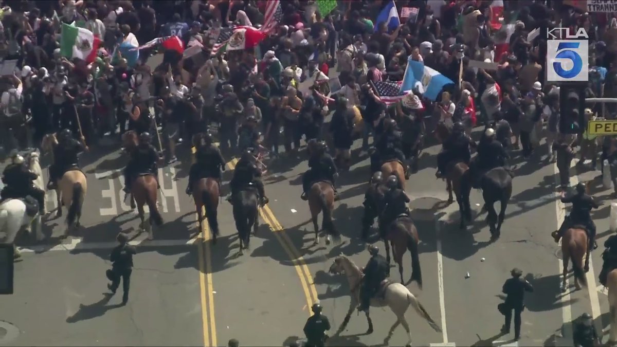 The LAPD has issued a dispersal order for the crowd at Alameda, south of Aliso and north of Temple.