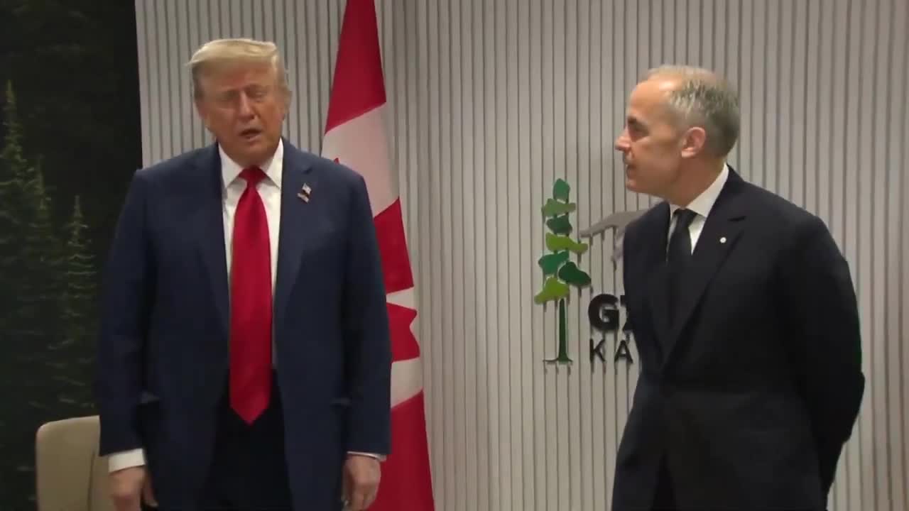 .@POTUS meets with Canadian Prime Minister @MarkJCarney at the G7 Summit: We've developed a very good relationship and we're going to be talking about trade and many other things.