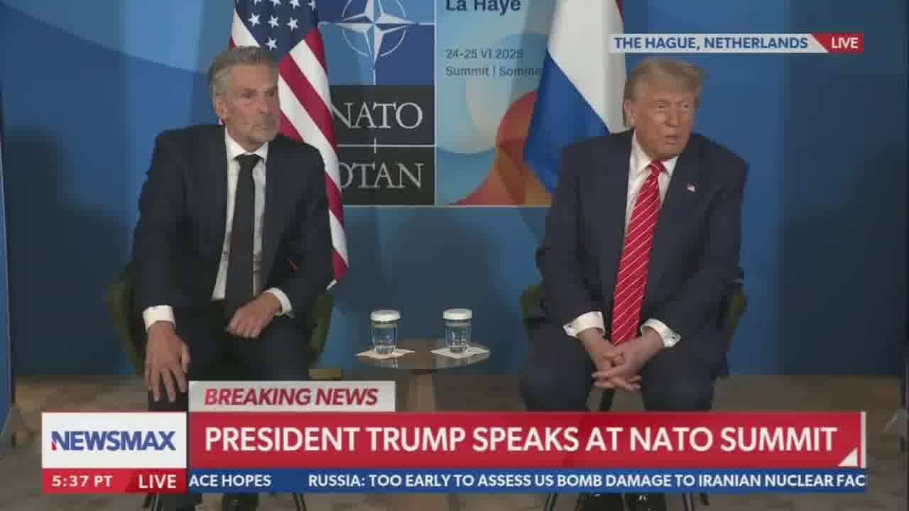 Question: Can you clarify your stance on Article 5?; TRUMP: I stand with it. That's why I'm here. If I didn't stand with it I wouldn't be here. Question: So you'd defend countries; TRUMP: What did I just say? Yeah. Why would I be here?