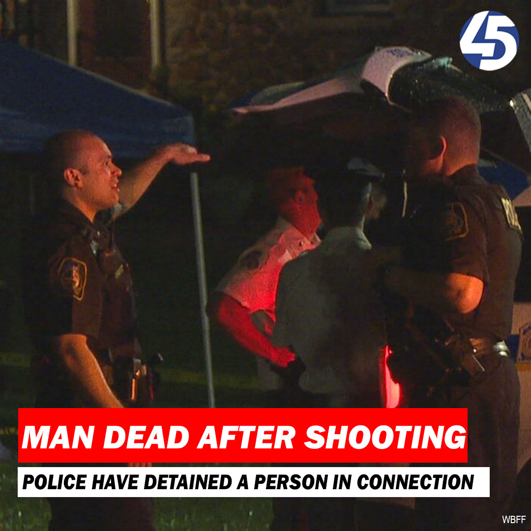 A man is dead and Baltimore County Police say a person has been detained in connection to a deadly shooting on Tuesday night