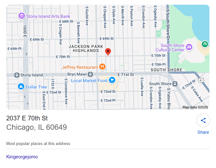 2037 E 70th St: a call of a person shot, caller says a male is shot in the hip, EMS is rolling. Chicago