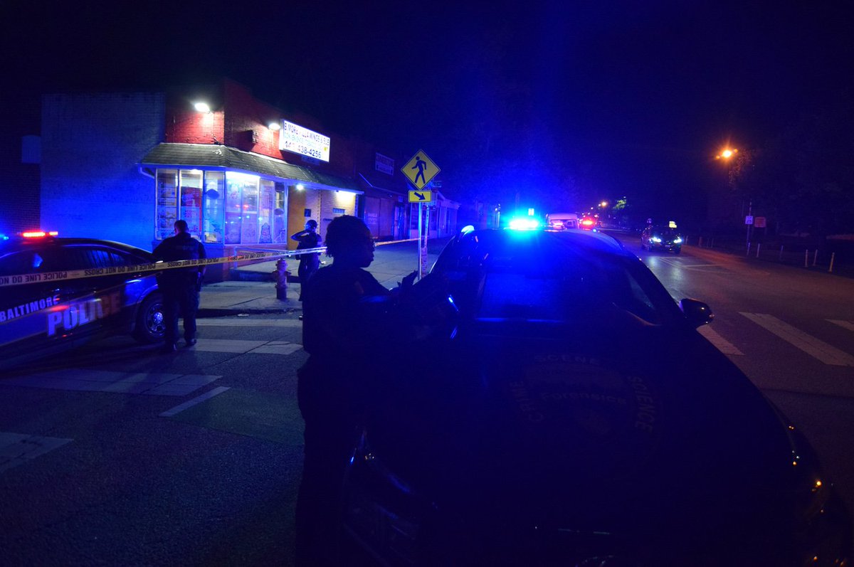 Crime lab technicians prepare to use a FARO laser scanner to assist homicide detectives with their investigation into a shooting that took place in the 3000 block of Westfield Avenue. First responders were alerted to the shooting around 11:10 p.m. on Wednesday