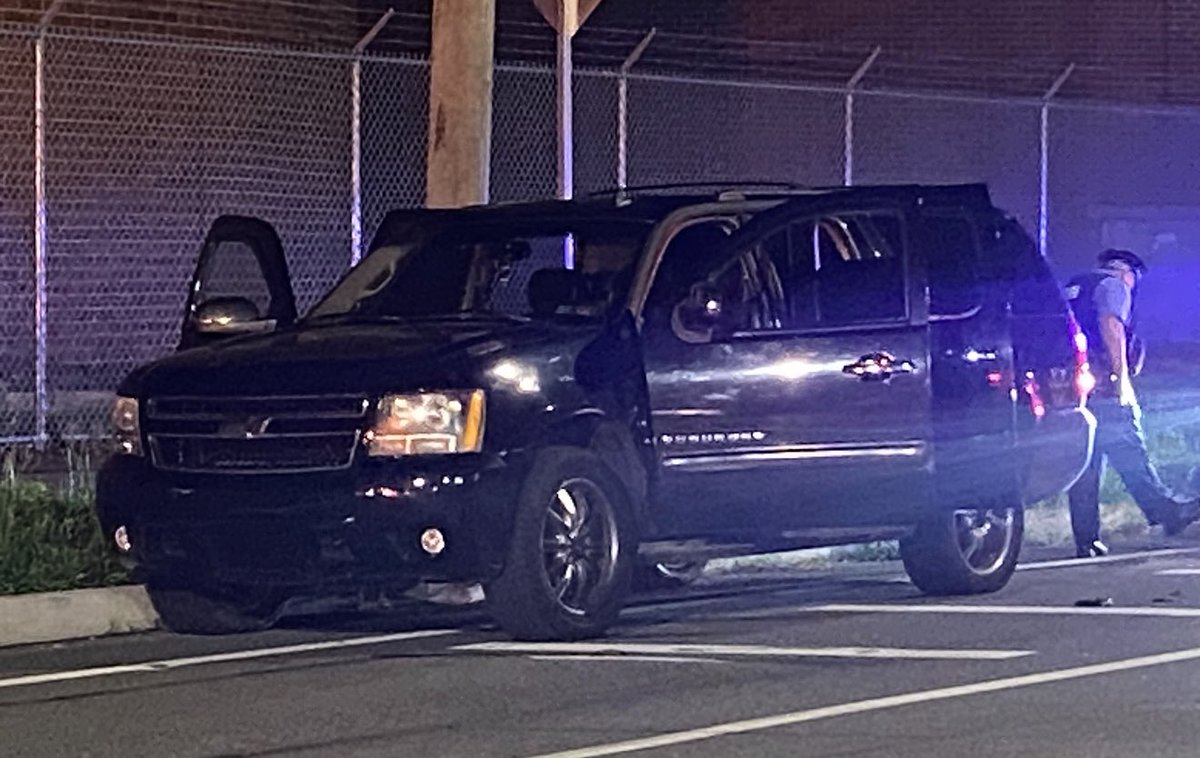 PhillyPolice @PPD24Dist officers stopped & arrested the Chevy Tahoe driver on Castor Avenue, several  blocks away from hit & run.