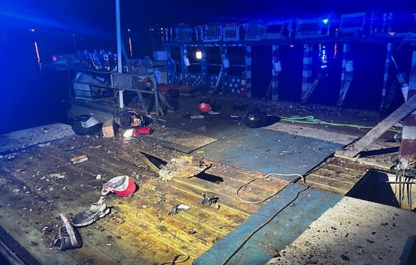 Authorities have released the names of 6 people injured when fireworks launched from a modified pontoon boat exploded during an unpermitted display, ALEA says