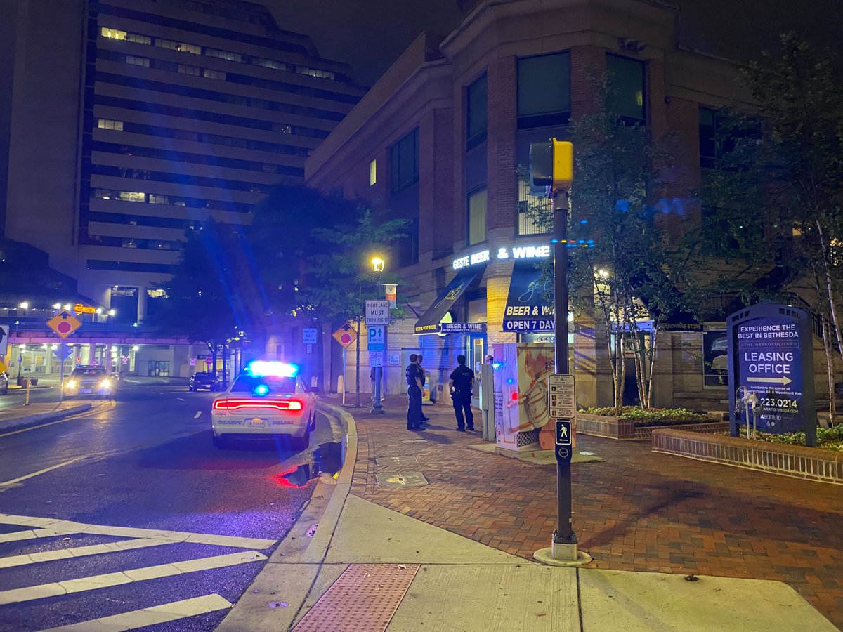 GESTE WINE AND FOOD ROBBERY: MCPD responded to the 4800 block of Edgemoor Lane in downtown Bethesda at 9:45pm for the report of an armed robbery. No injuries have been reported. No suspects are in custody at this time. This is an active and ongoing investigation