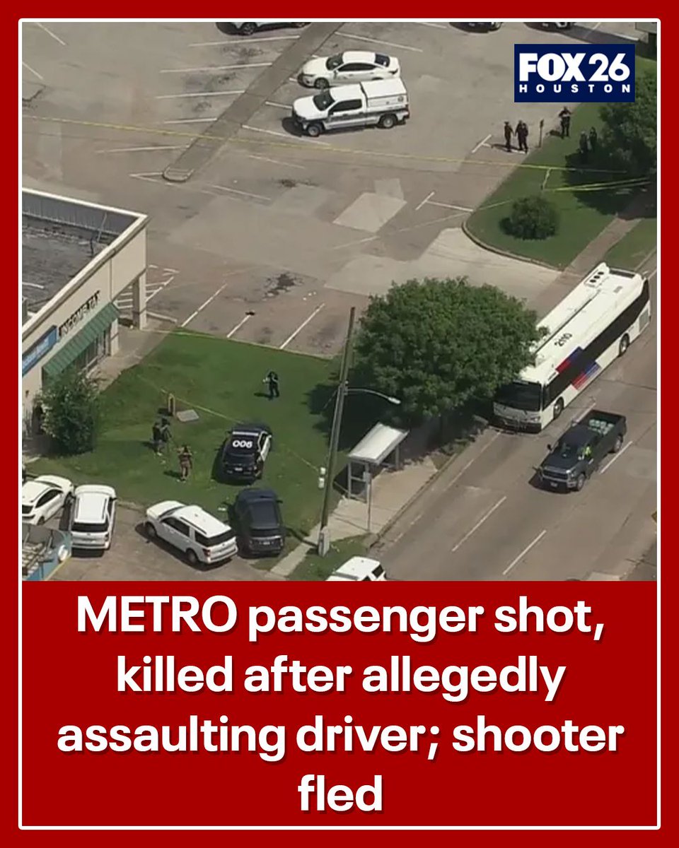A woman shot and killed a man who had assaulted a METRO bus driver, police say. A search is underway for the woman