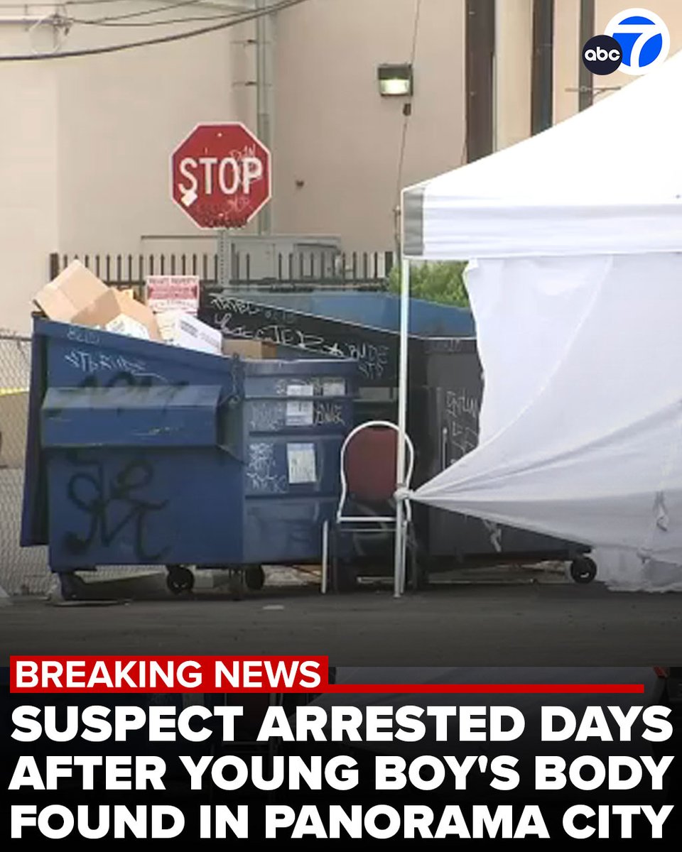 Four days after the body of a young boy was found near a dumpster in Panorama City, a suspect has been arrested on suspicion of murder in the case, authorities said