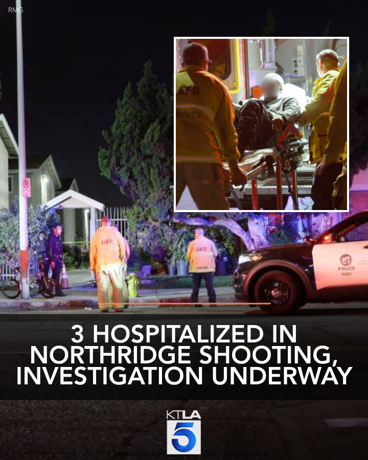 An investigation is underway after three people were hospitalized in a Northridge shooting
