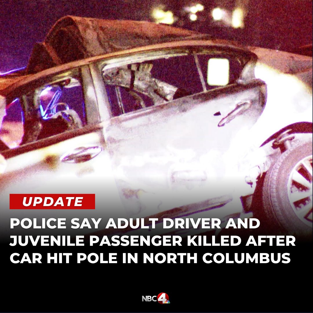 Columbus police said an adult driver and a juvenile front seat passengers were the victims that died after a car crashed into a utility pole on Sawmill Road on the far north side