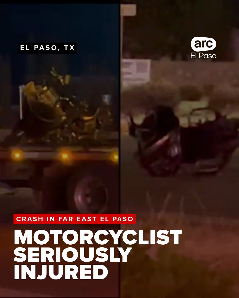 A motorcyclist was hospitalized with serious injuries following a crash at Pebble Hills and Joe Battle in Far East El Paso Thursday night