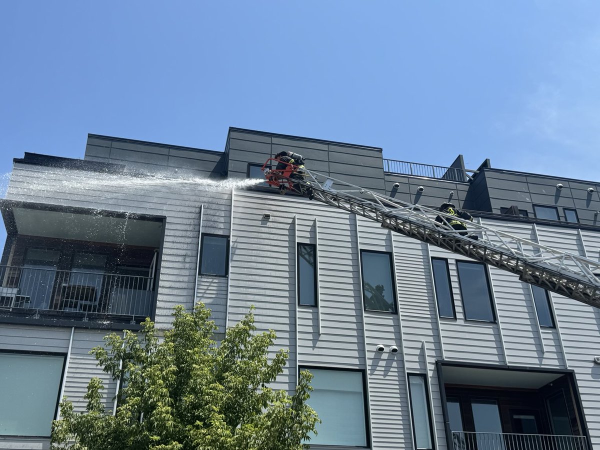 Firefighters were able to quickly extinguish a fire on the balcony at 2 West 6th st. South Boston
