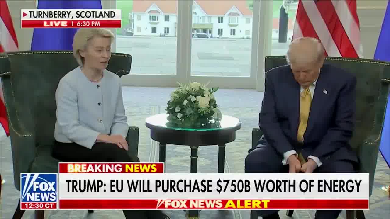 .@vonderleyen: Temos um acordo comercial entre as duas maiores economias do mundo — e é um grande acordo. É um acordo.