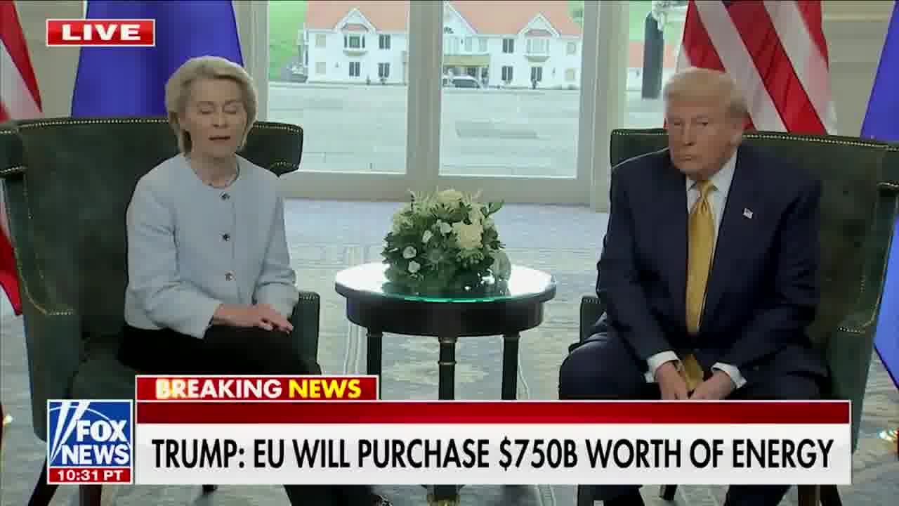 .@vonderleyen: Temos um acordo comercial entre as duas maiores economias do mundo — e é um grande acordo. É um acordo.
