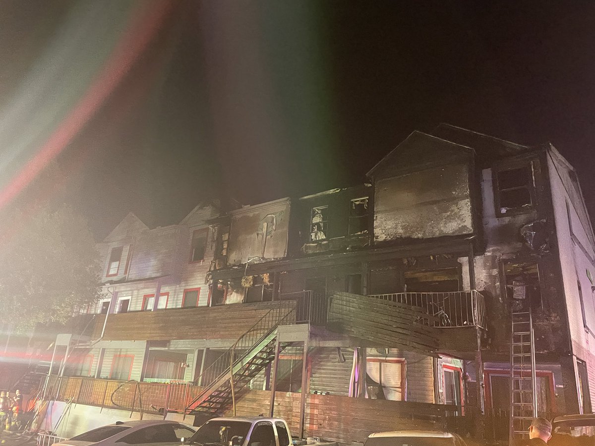 AFD on scene of a two-alarm apartment building fire at 6407 Springdale Rd in NE Austin. Avoid the area. Fire has been mostly extinguished with no injuries reported. Fire spread from multiple vehicle fires in the parking lot into a building. Several apartments affected