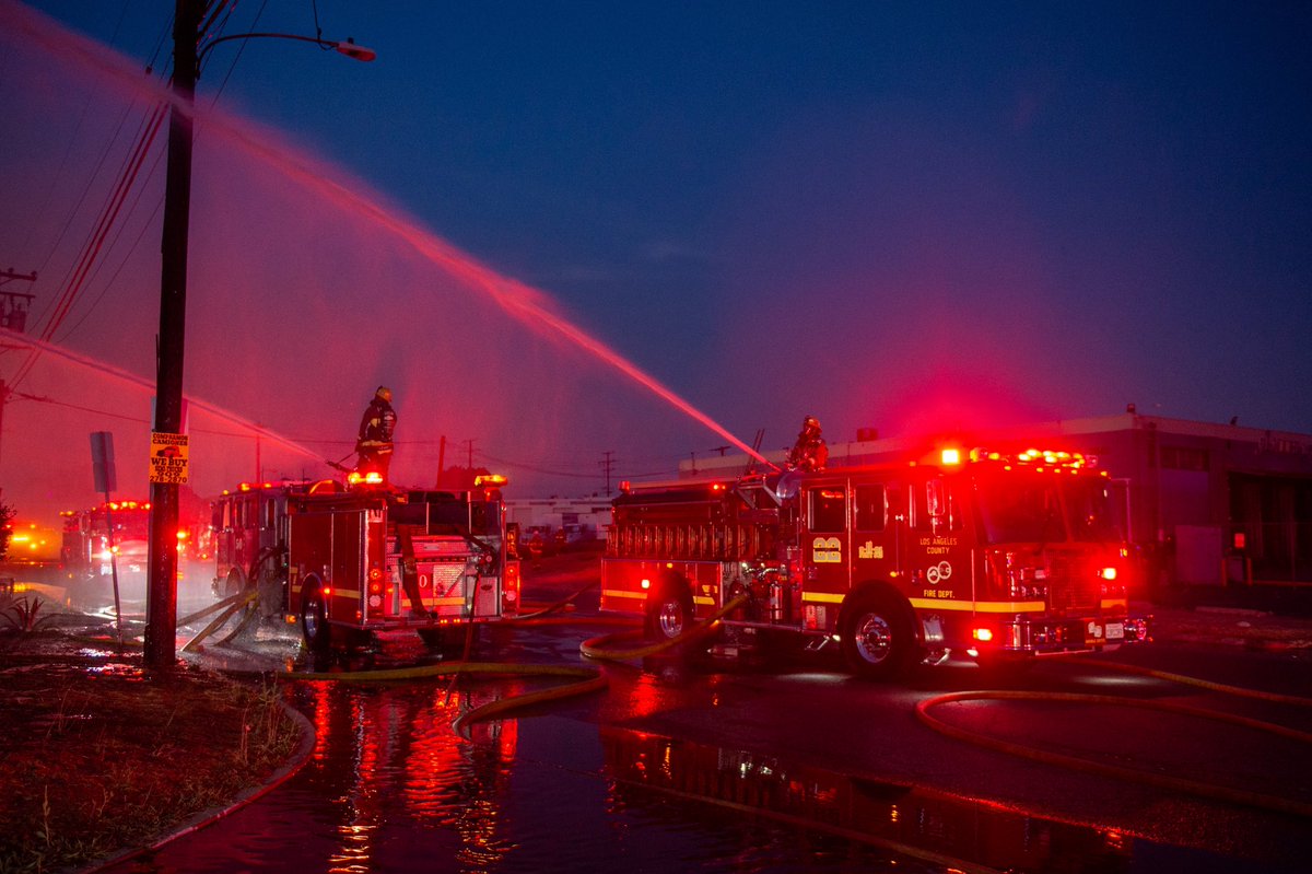 ** 3RD ALARM COMMERCIAL BUILDING FIRE   FS50   2000 block of Davie Ave Commerce   The bulk of the fire has been put out. However, due to the building&rsquo;s structural integrity, crews are still working safely to put out hot spots