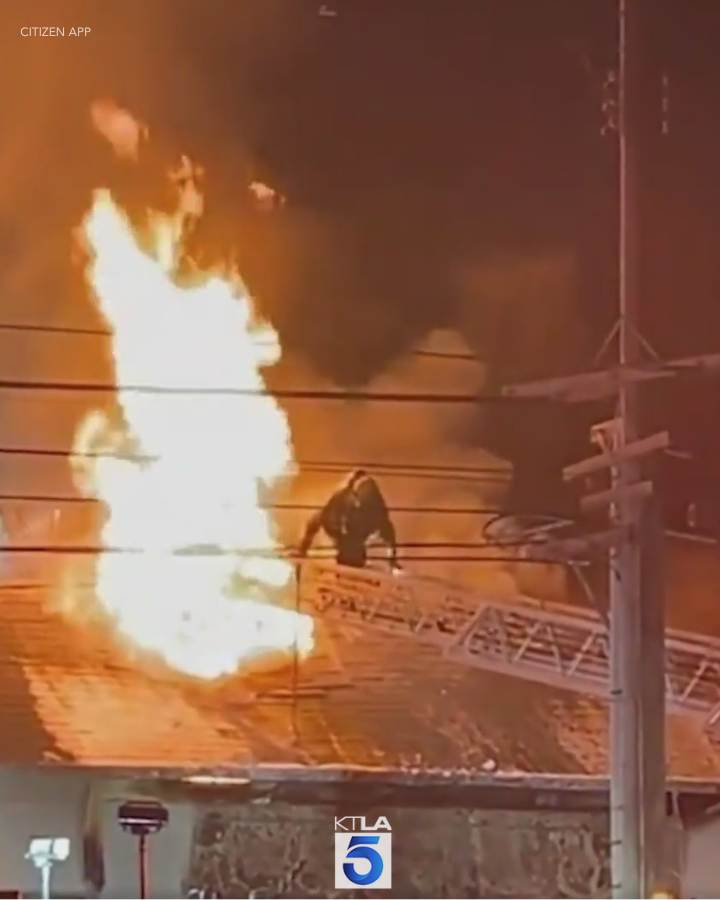A structure fire that broke out in L.A.’s Harbor Gateway area proved to be a difficult and dangerous one to contain overnight
