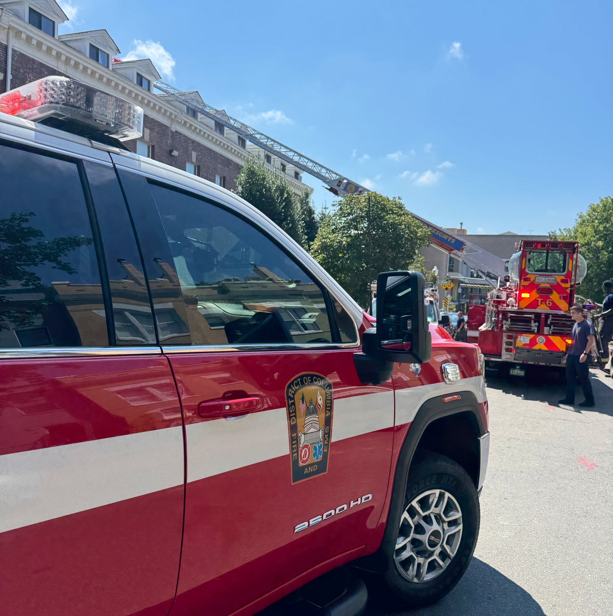 Box Alarm 2200 block Champlain St NW. Small fire 1st floor apartment 2 story building. Fire is under control with no injuries reported. Fire investigators requested. DC firefighters