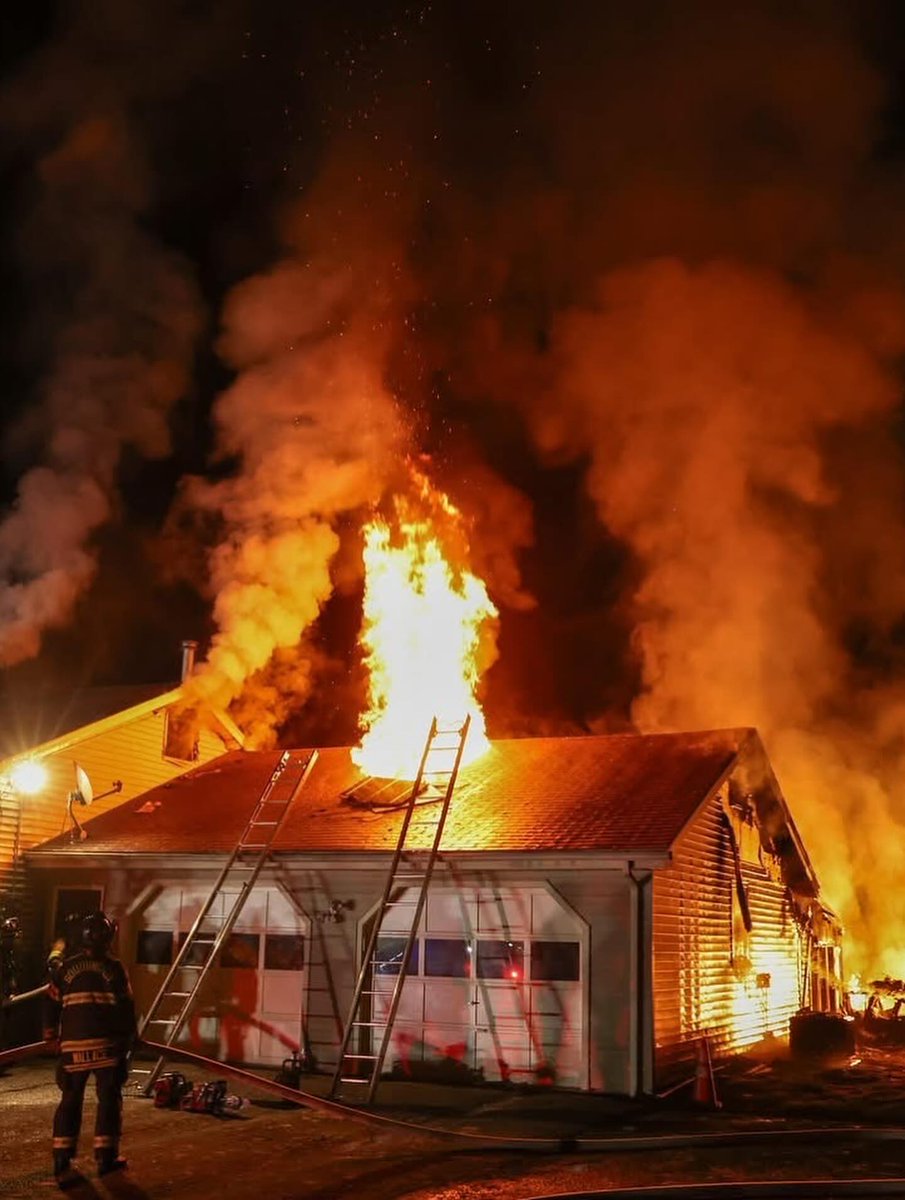 Firefighters battled a fire on Town Line Road in Southington last night. Fire officials say the fire involved a 500 gallon propane tank