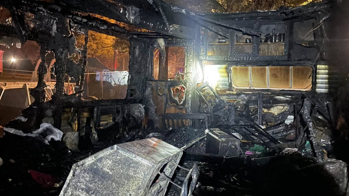 A family pet died after a Springfield trailer caught fire early Monday morning