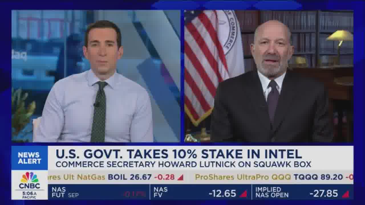 Howard Lutnick on CNBC indicates that the Trump administration will try to partially nationalize defense companies like Lockheed Martin