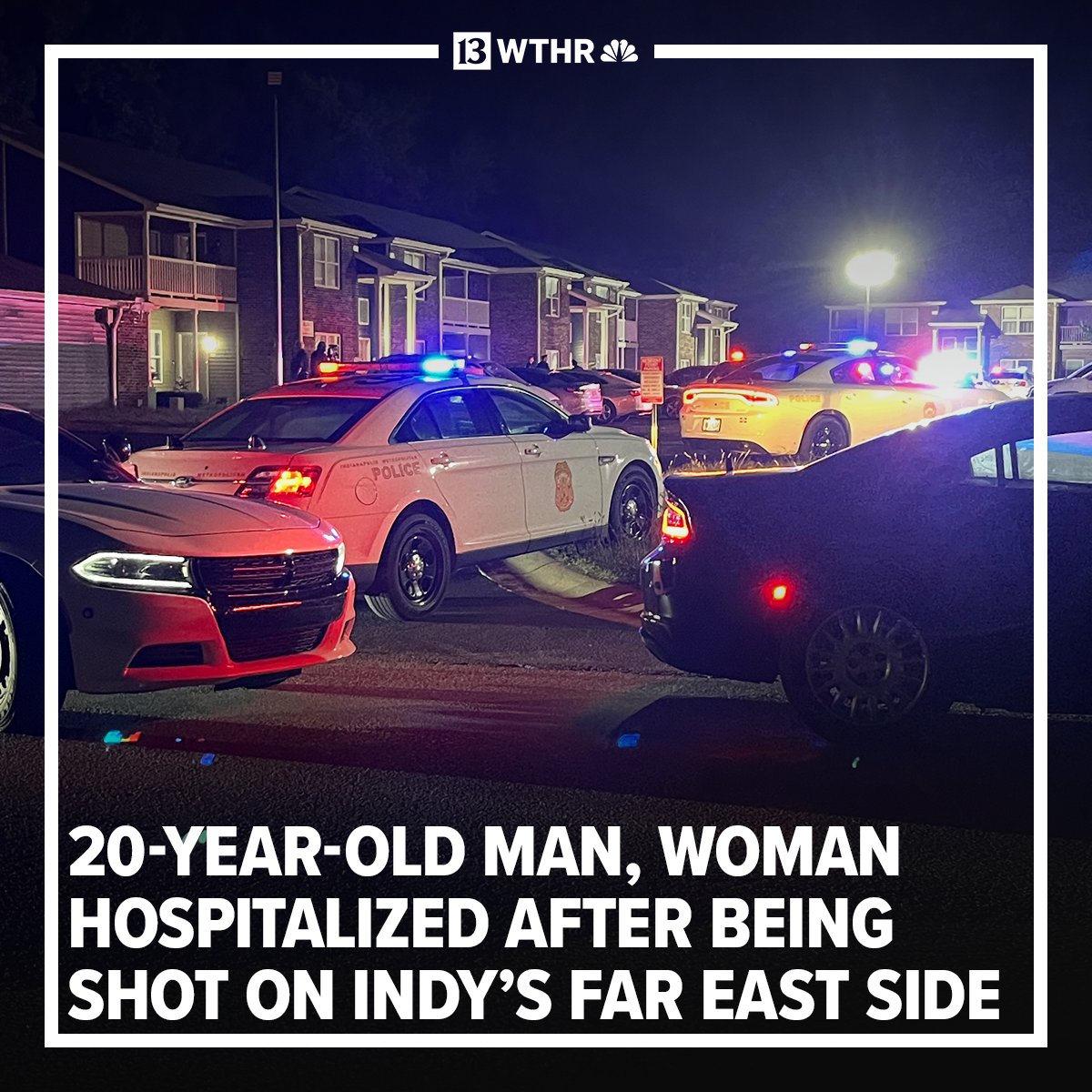 IMPD is investigating after two 20-year-olds were shot early Wednesday morning in far east Indy, just east of the Washington Square Mall.