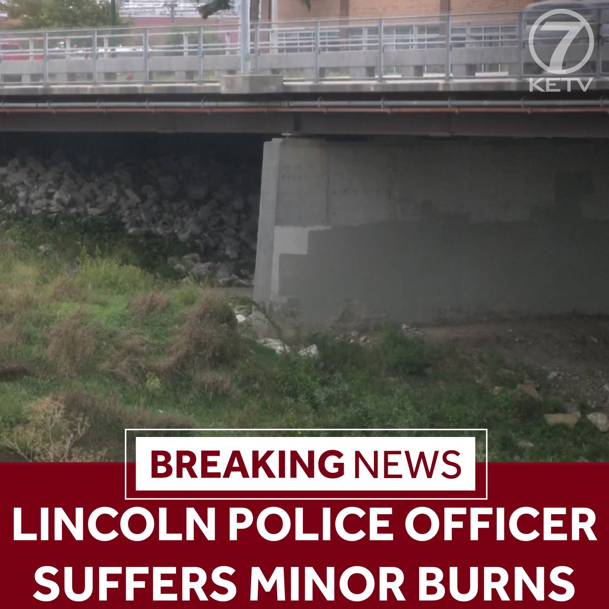 A Lincoln police officer was injured in an explosion on Thursday morning.