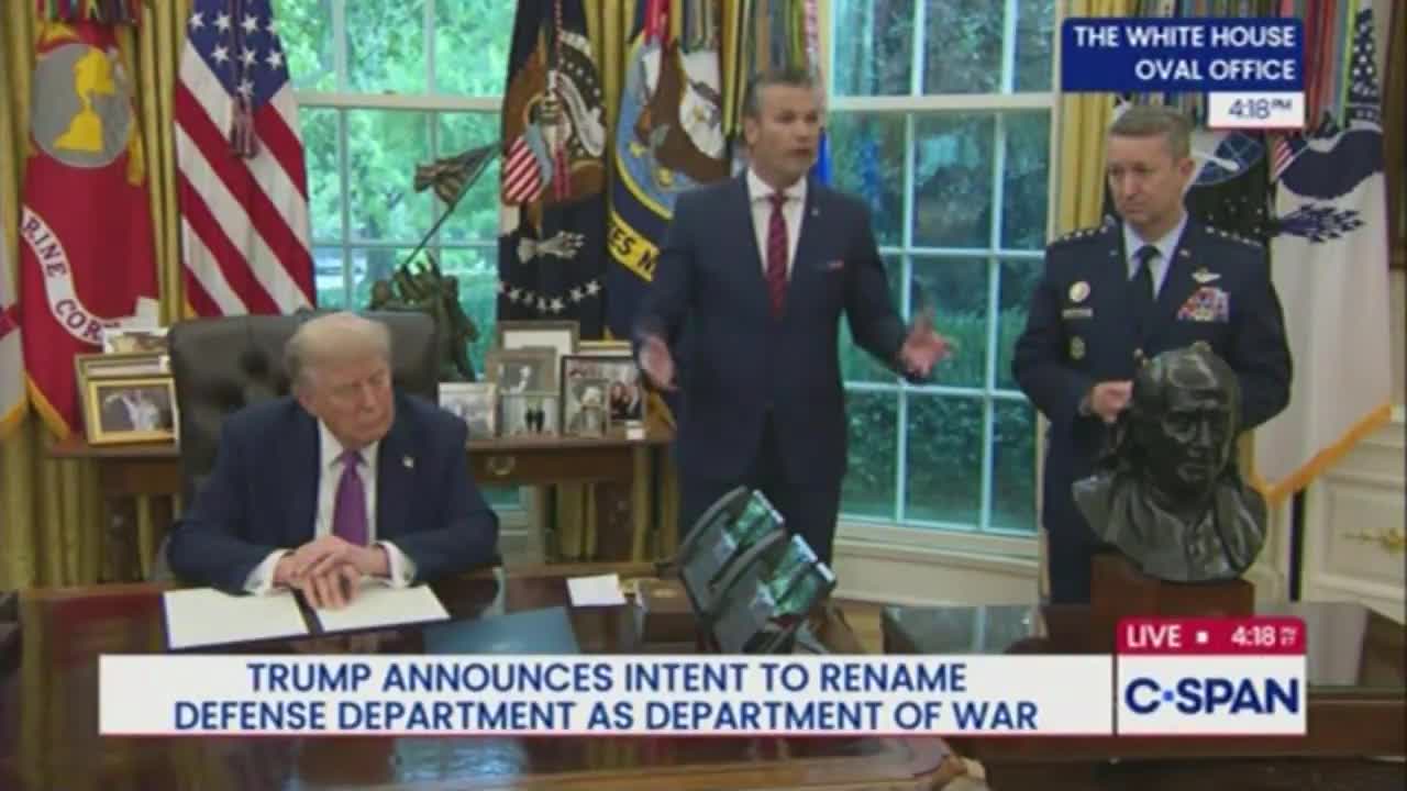 Hegseth: The war department is going to fight decisively, not endless conflicts. It's going to fight to win, not not to lose. We're going to go on offense, not just on defense. Maximum lethality, not tepid legality. Violent effect, not politically correct.