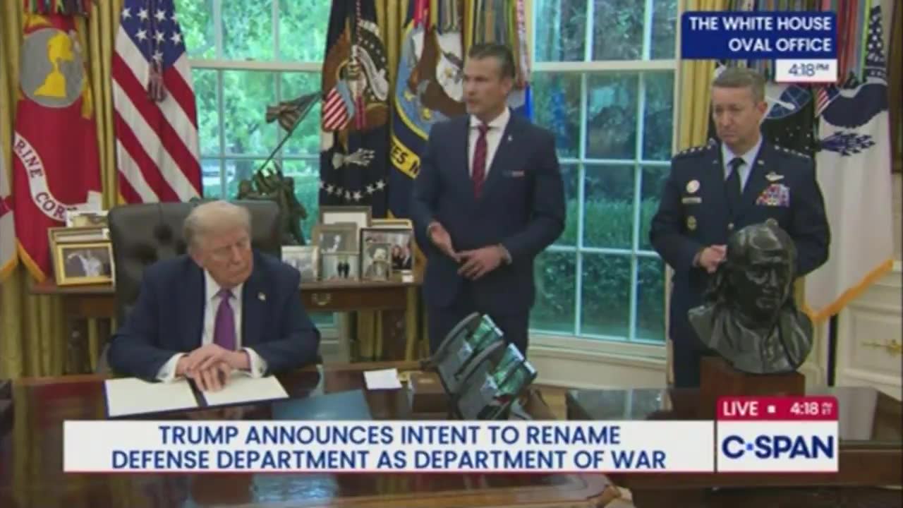 Hegseth: The war department is going to fight decisively, not endless conflicts. It's going to fight to win, not not to lose. We're going to go on offense, not just on defense. Maximum lethality, not tepid legality. Violent effect, not politically correct. 