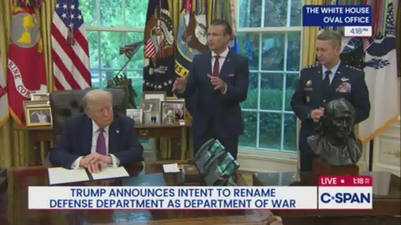 Hegseth: The war department is going to fight decisively, not endless conflicts. It's going to fight to win, not not to lose. We're going to go on offense, not just on defense. Maximum lethality, not tepid legality. Violent effect, not politically correct. 