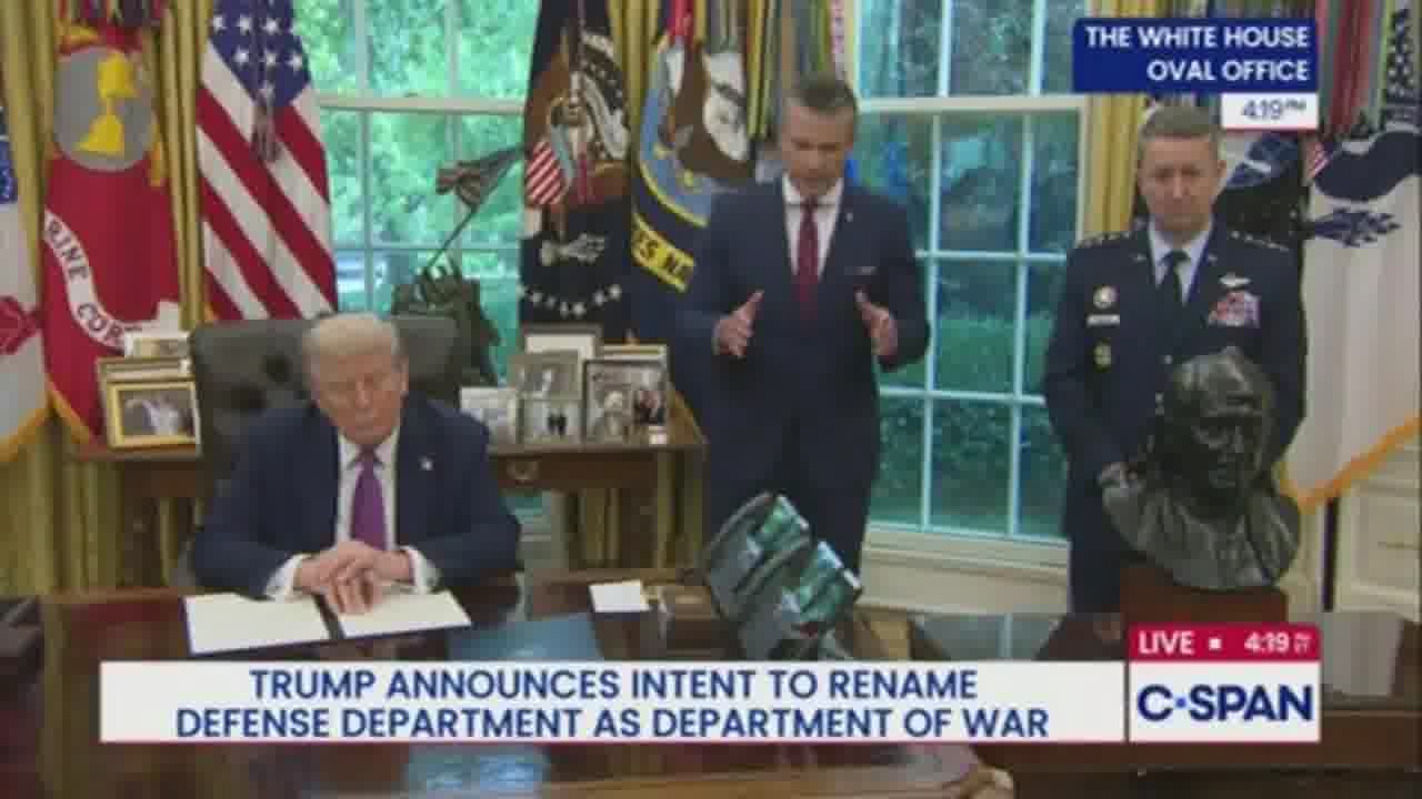 Hegseth: The war department is going to fight decisively, not endless conflicts. It's going to fight to win, not not to lose. We're going to go on offense, not just on defense. Maximum lethality, not tepid legality. Violent effect, not politically correct. 