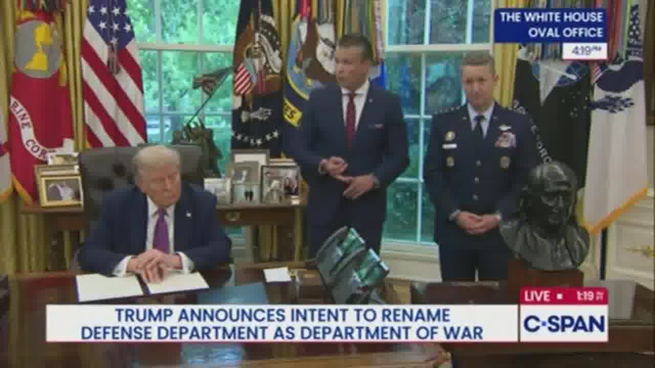 Hegseth: The war department is going to fight decisively, not endless conflicts. It's going to fight to win, not not to lose. We're going to go on offense, not just on defense. Maximum lethality, not tepid legality. Violent effect, not politically correct. 
