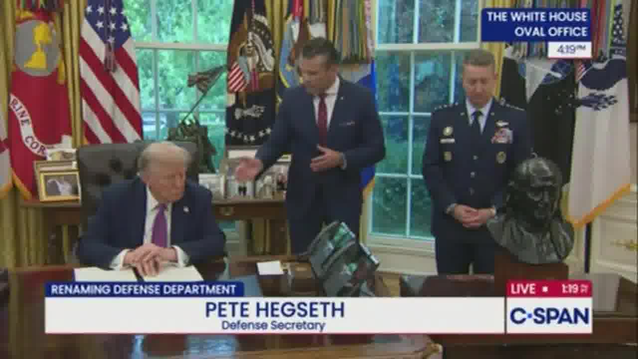 Hegseth: The war department is going to fight decisively, not endless conflicts. It's going to fight to win, not not to lose. We're going to go on offense, not just on defense. Maximum lethality, not tepid legality. Violent effect, not politically correct. 