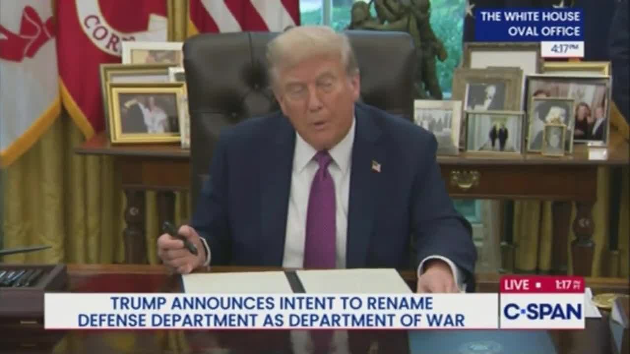 Trump: We won the first World War, we won the second World War, we won everything before that and in between and then we decided to go woke and we changed the name to Department of Defense