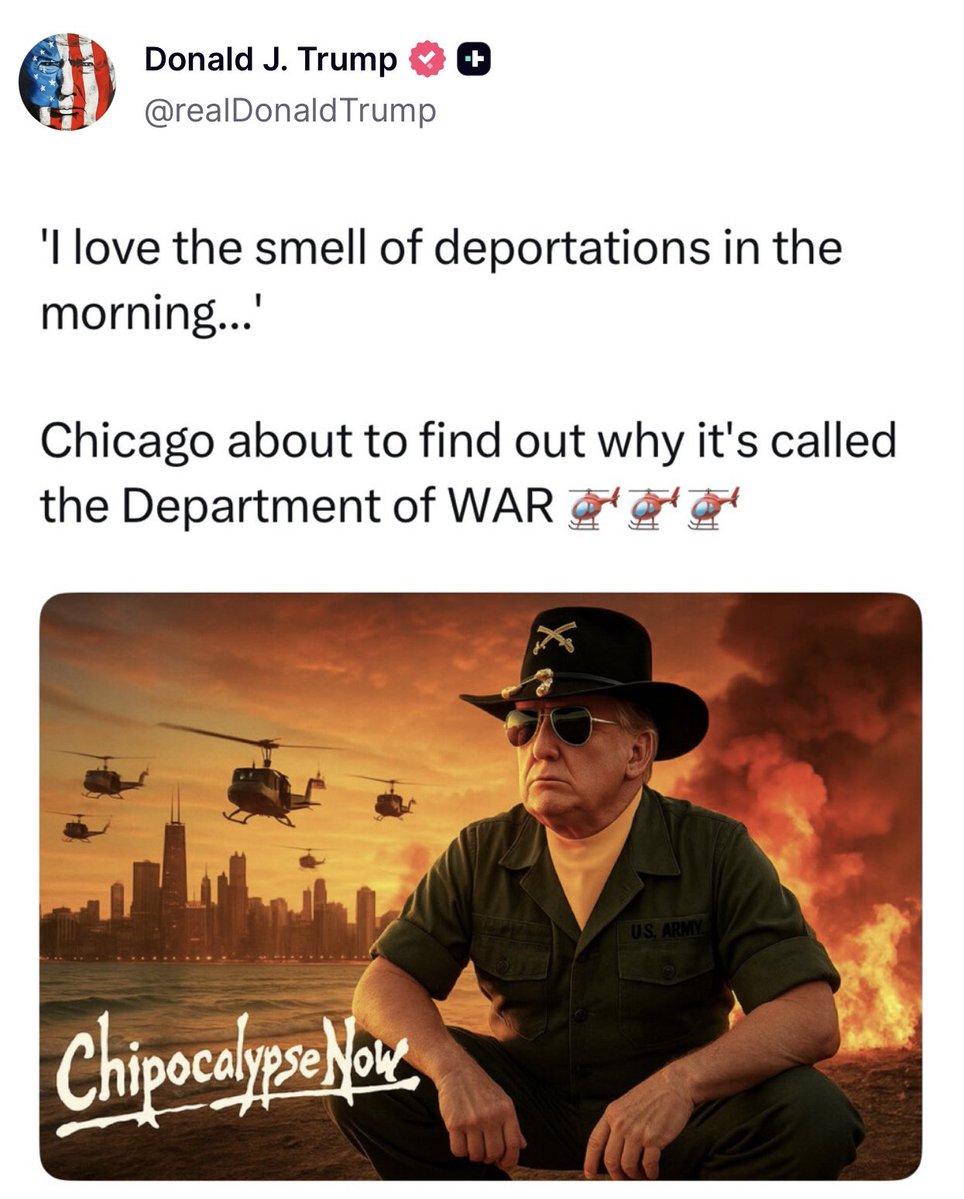 Illinois Governor: The President of the United States is threatening to go to war with an American city. This is not a joke. This is not normal. Donald Trump isn't a strongman, he's a scared man. Illinois won't be intimidated by a wannabe dictator
