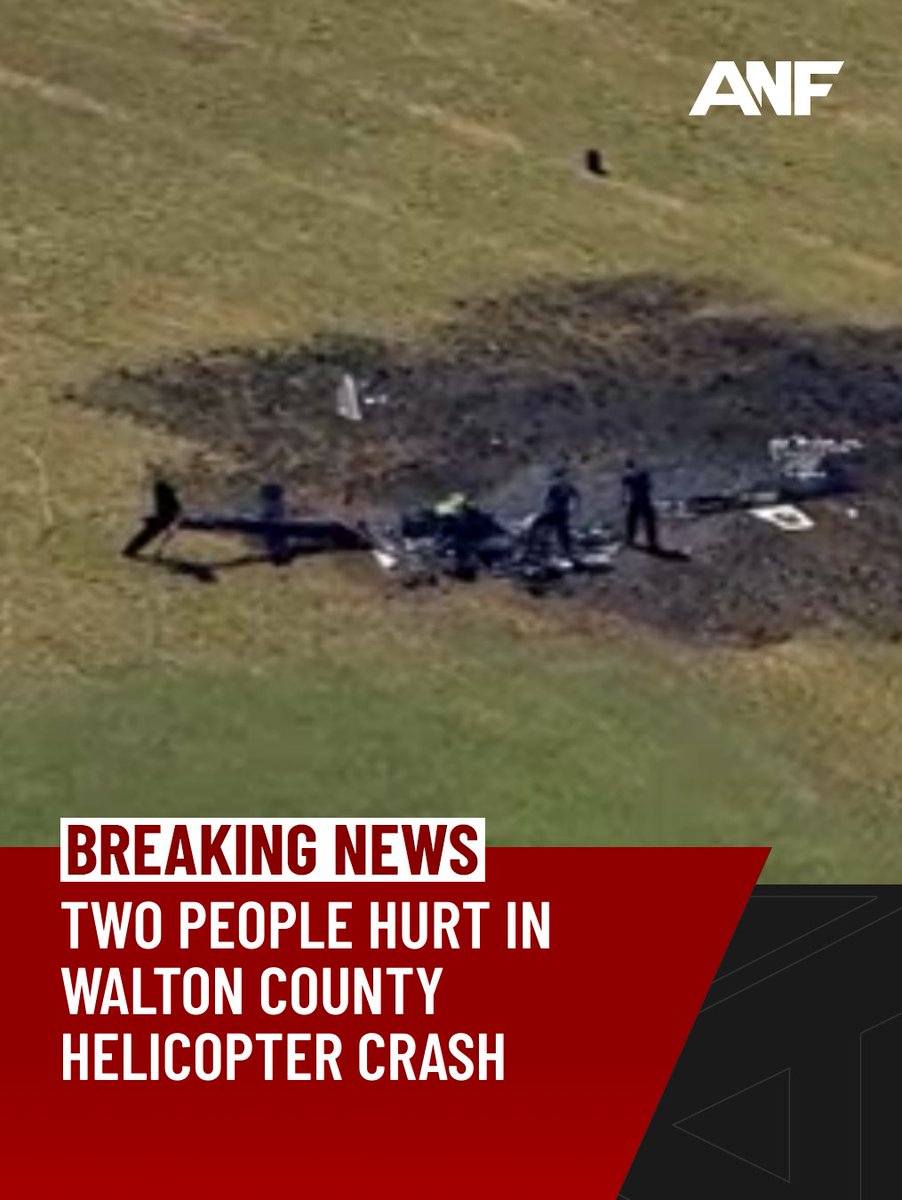 A helicopter crash in Walton County injured two people Wednesday morning, according to the sheriff. The Federal Aviation Administration and the National Transportation Safety Board will investigate the crash