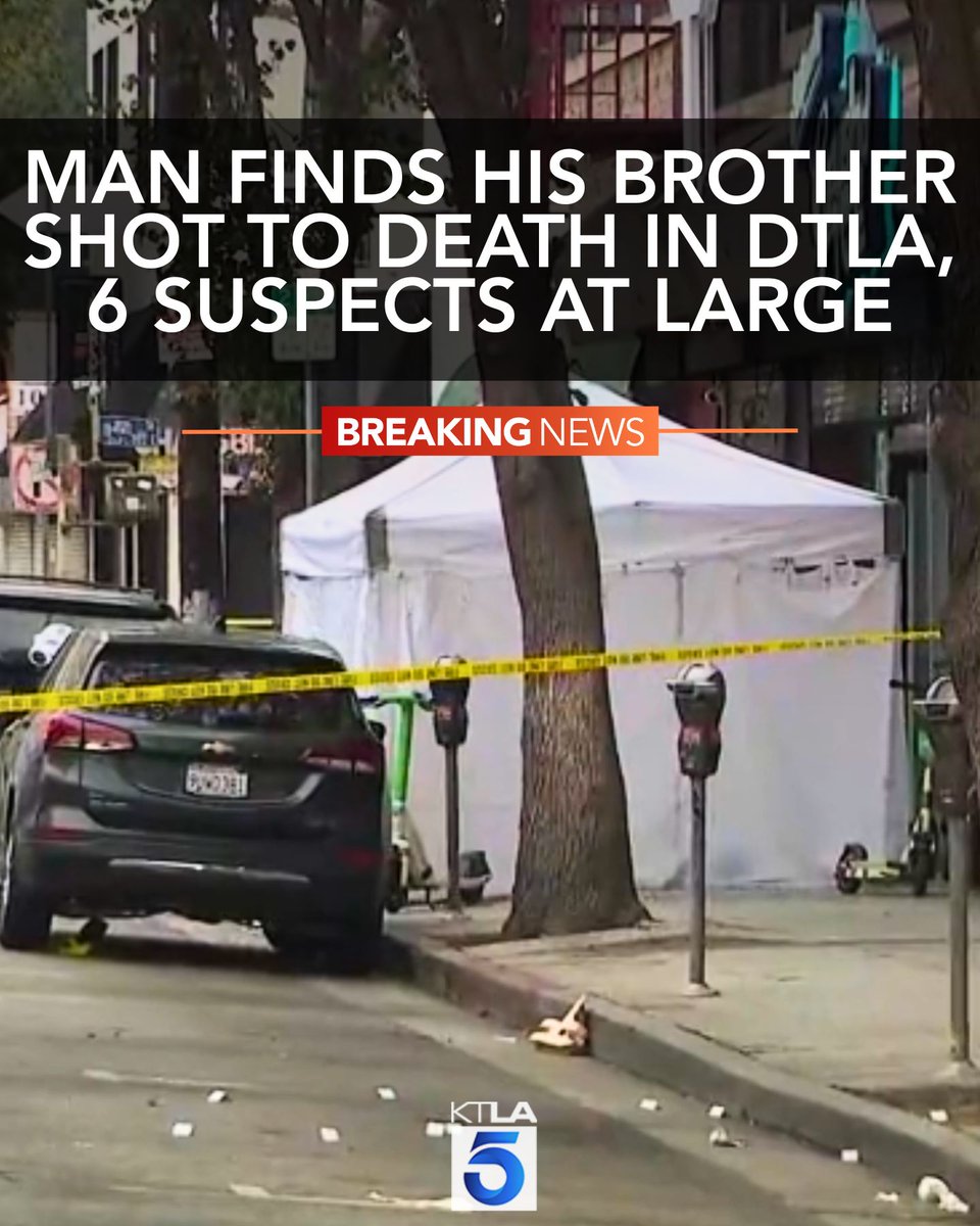 A man called 911 early Sunday morning to report that his brother had been shot and killed outside an event in downtown Los Angeles