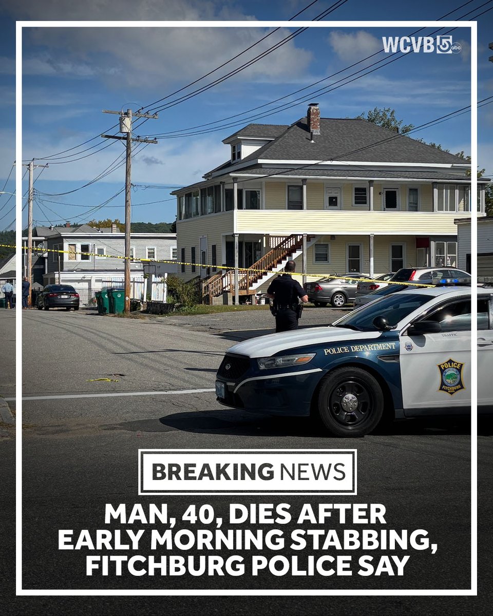 A 40-year-old man is dead after an early Tuesday morning stabbing in Fitchburg, Mass. His name has not been released and there is no information about any arrests
