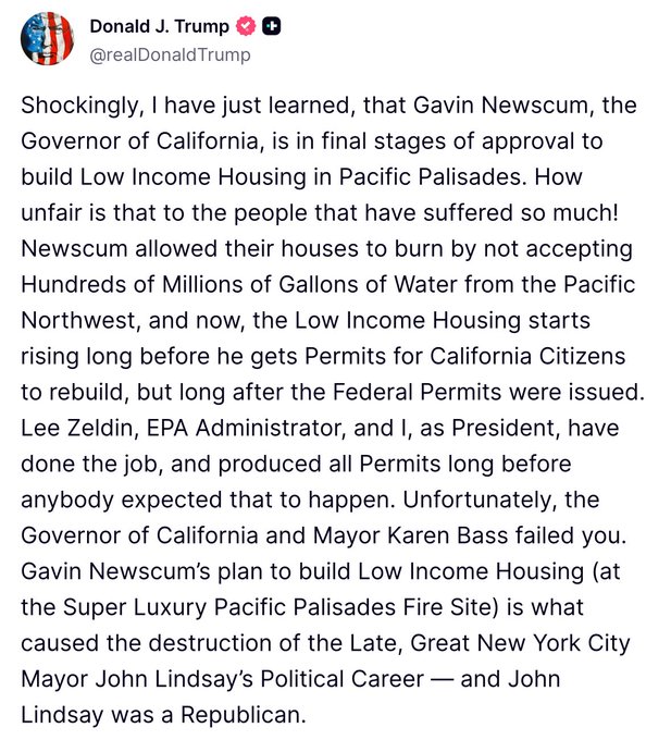 @POTUS despotrica contra el gobernador de California