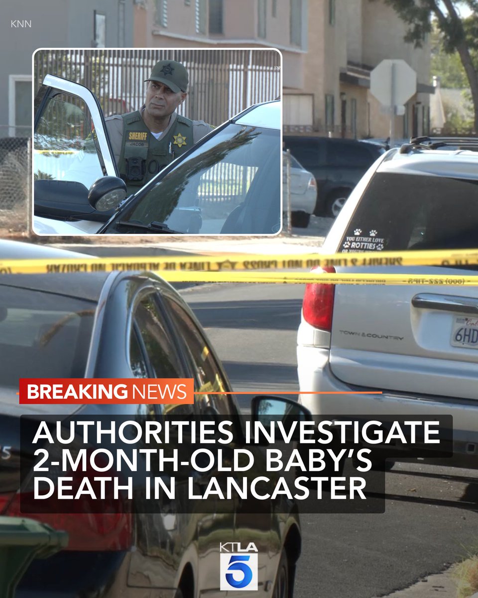 Authorities are investigating the death of a 2-month-old baby at a home in Lancaster on Sunday