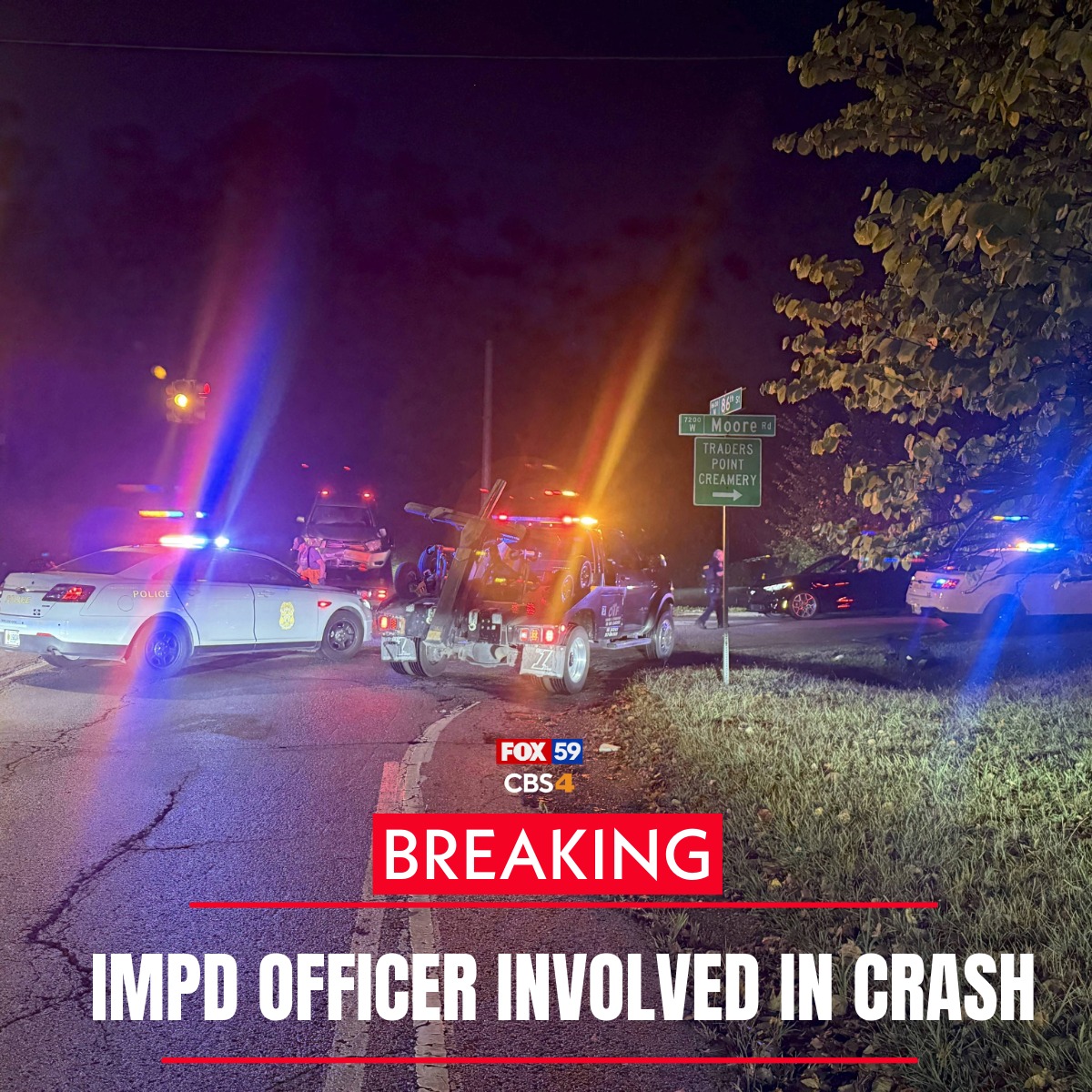 An IMPD officer was involved in a multi-vehicle crash on the northwest side of Indianapolis
