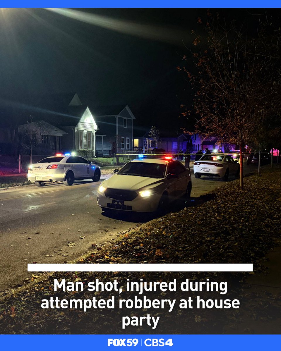 An investigation is underway after a man was shot during an attempted robbery at a party on Indy's near west side Sunday morning