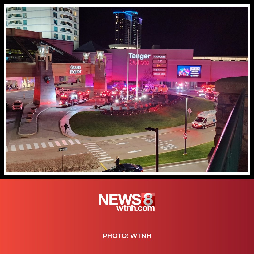 Three firefighters were taken to the hospital for evaluation after a fire Tuesday evening at Foxwoods Resort Casino complex in Mashantucket