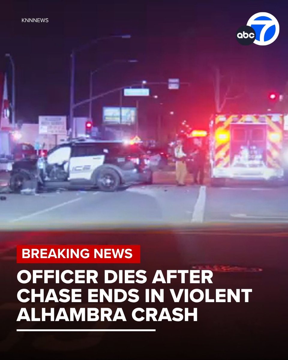 A 28-year-old Alhambra police officer died after a violent chase crash Thursday morning. Another person was killed in the crash and two others were injured